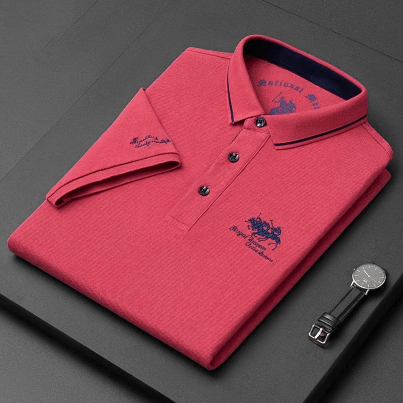 Elian™ Embroidered Casual Polo Shirt