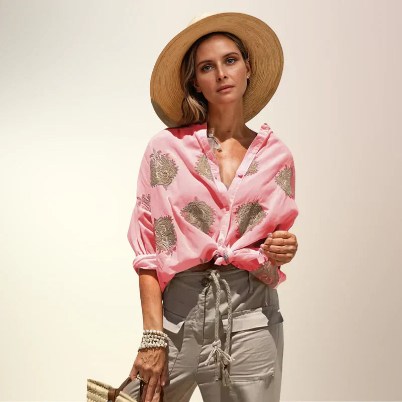 Reina™ Long Sleeve Loose Shirt