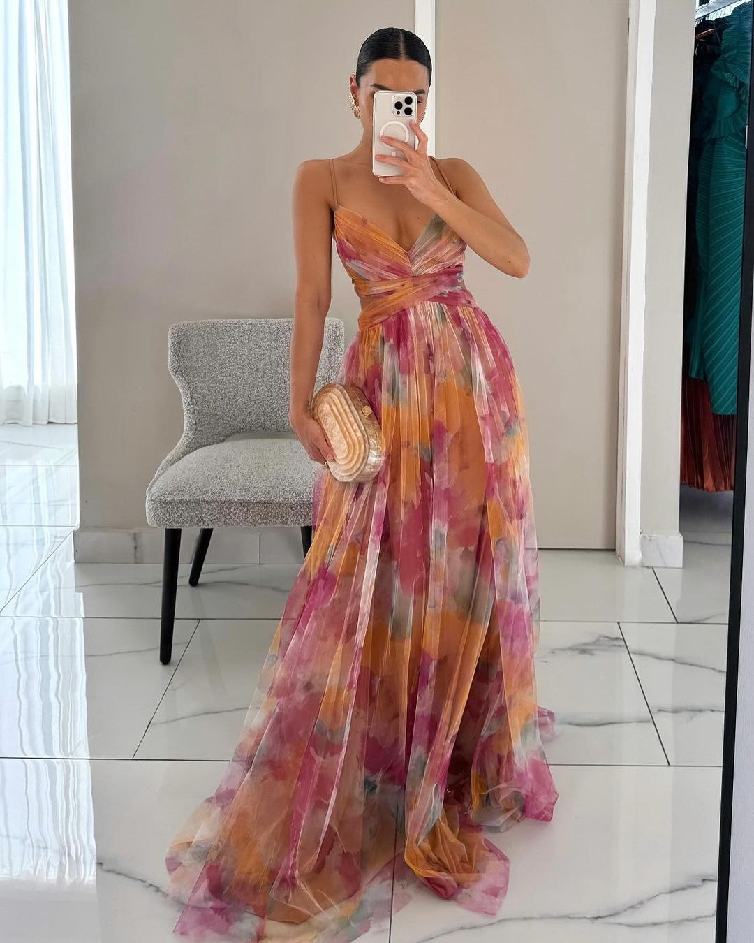 Adeline™ Elegant Spaghetti Strap Dress