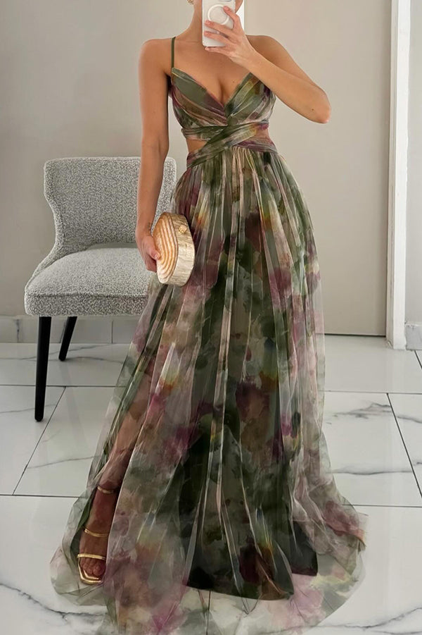 Adeline™ Elegant Spaghetti Strap Dress