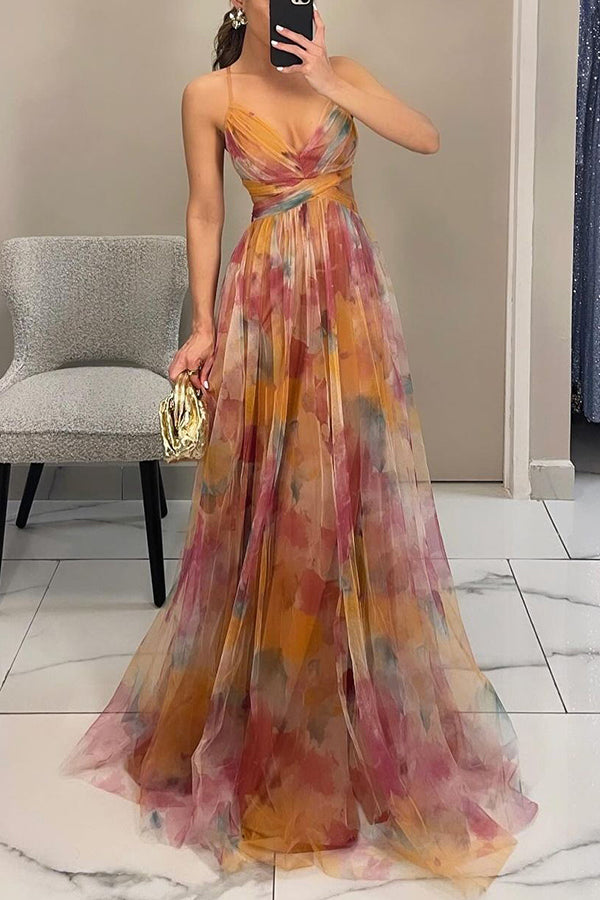 Adeline™ Elegant Spaghetti Strap Dress