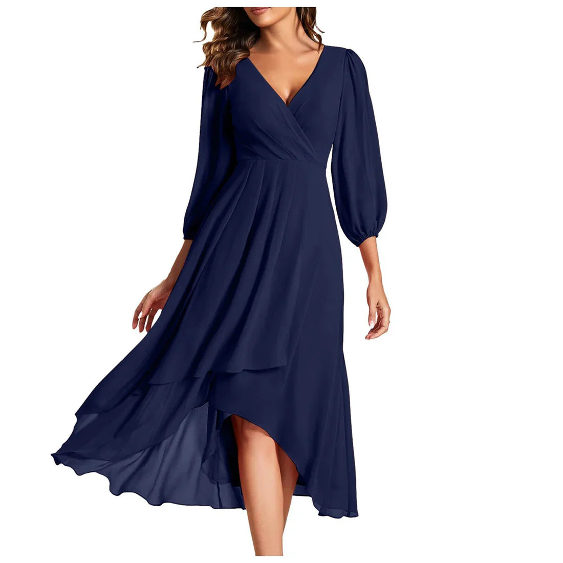 Ingeborg™ Pleated Ruffles Elegant Long Dress