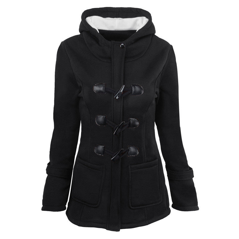 Livia™ Vintage Buckle Hooded Jacket