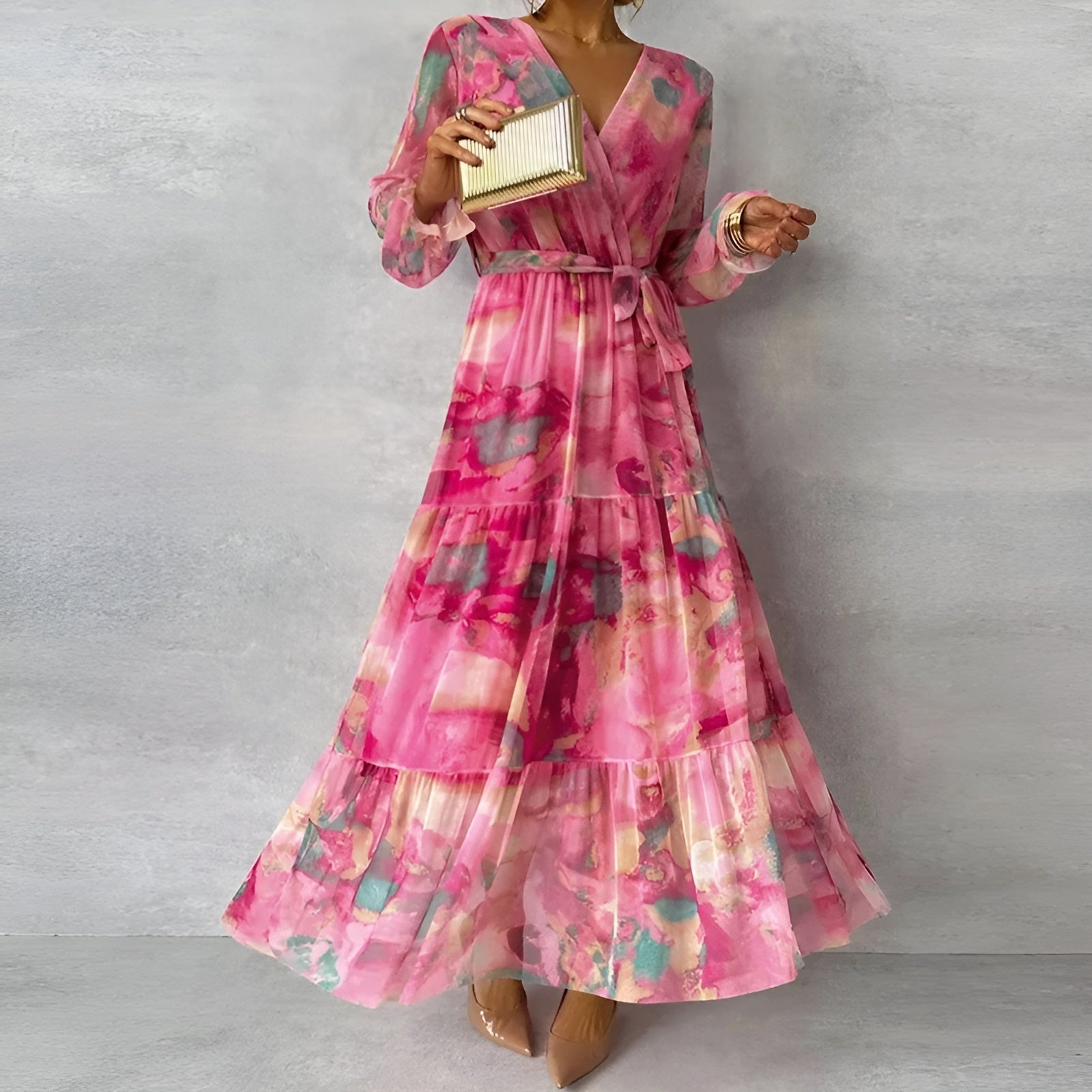 Mia™ Floral Print Boho Dress