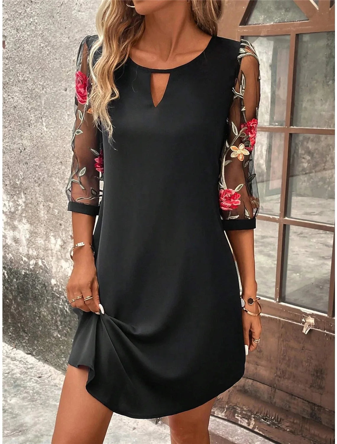Georgia™ Mid Sleeve Printed Dress