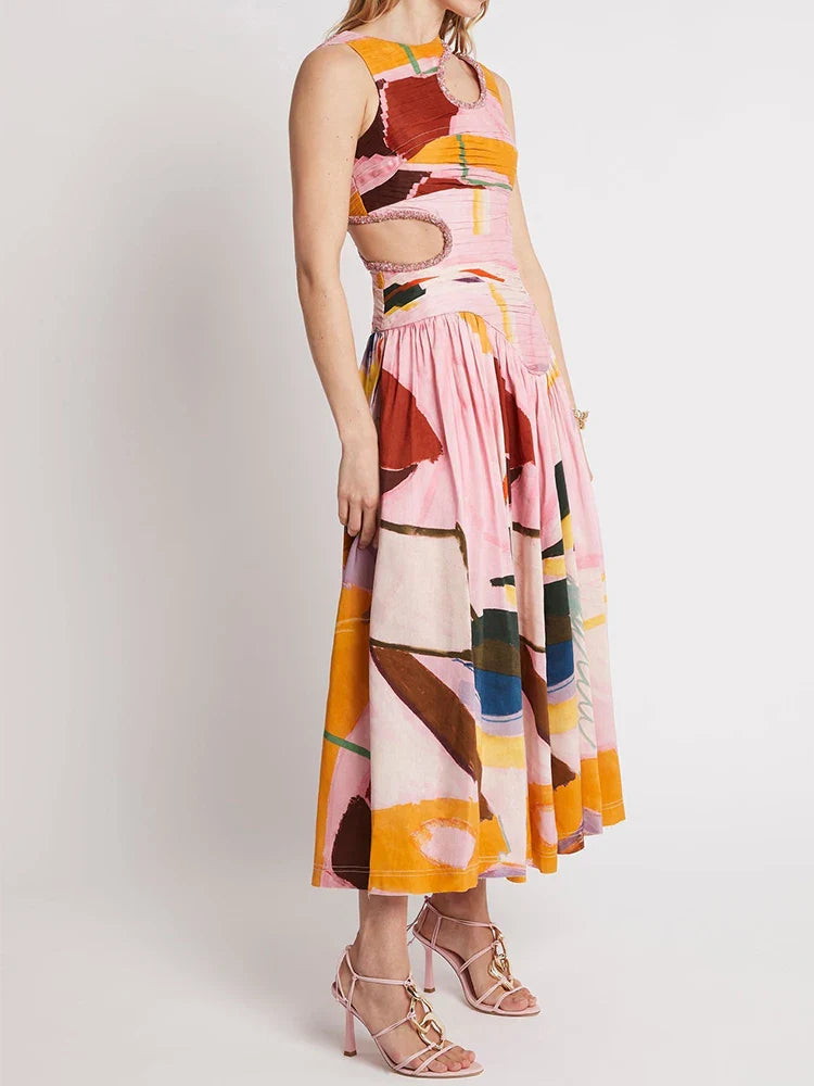 Dahliana™ Waist Slim Pleated Dress