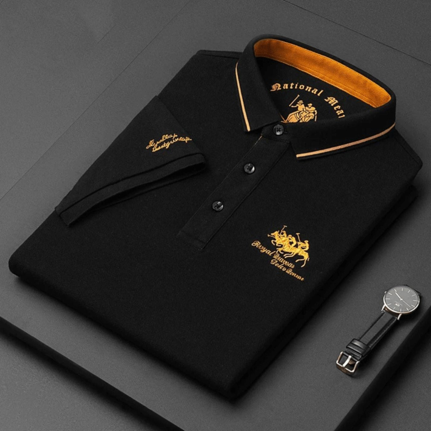 Elian™ Embroidered Casual Polo Shirt