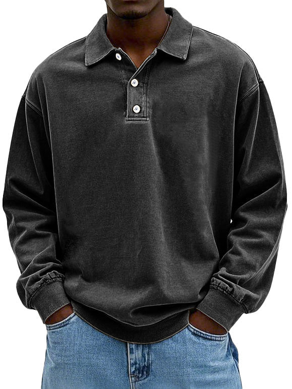 Quinlan™ Men Long Sleeve Polo Shirt