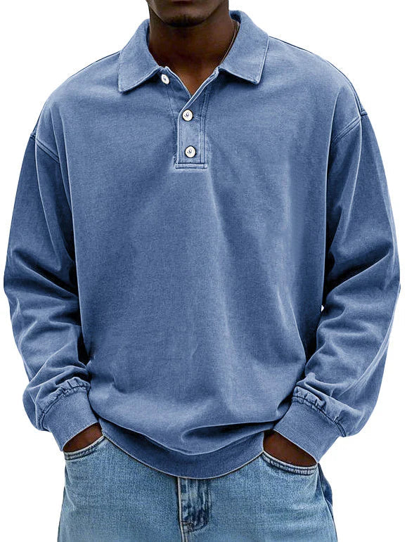 Quinlan™ Men Long Sleeve Polo Shirt